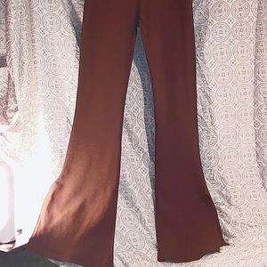 NWT NastyGal Brown Flared Pants